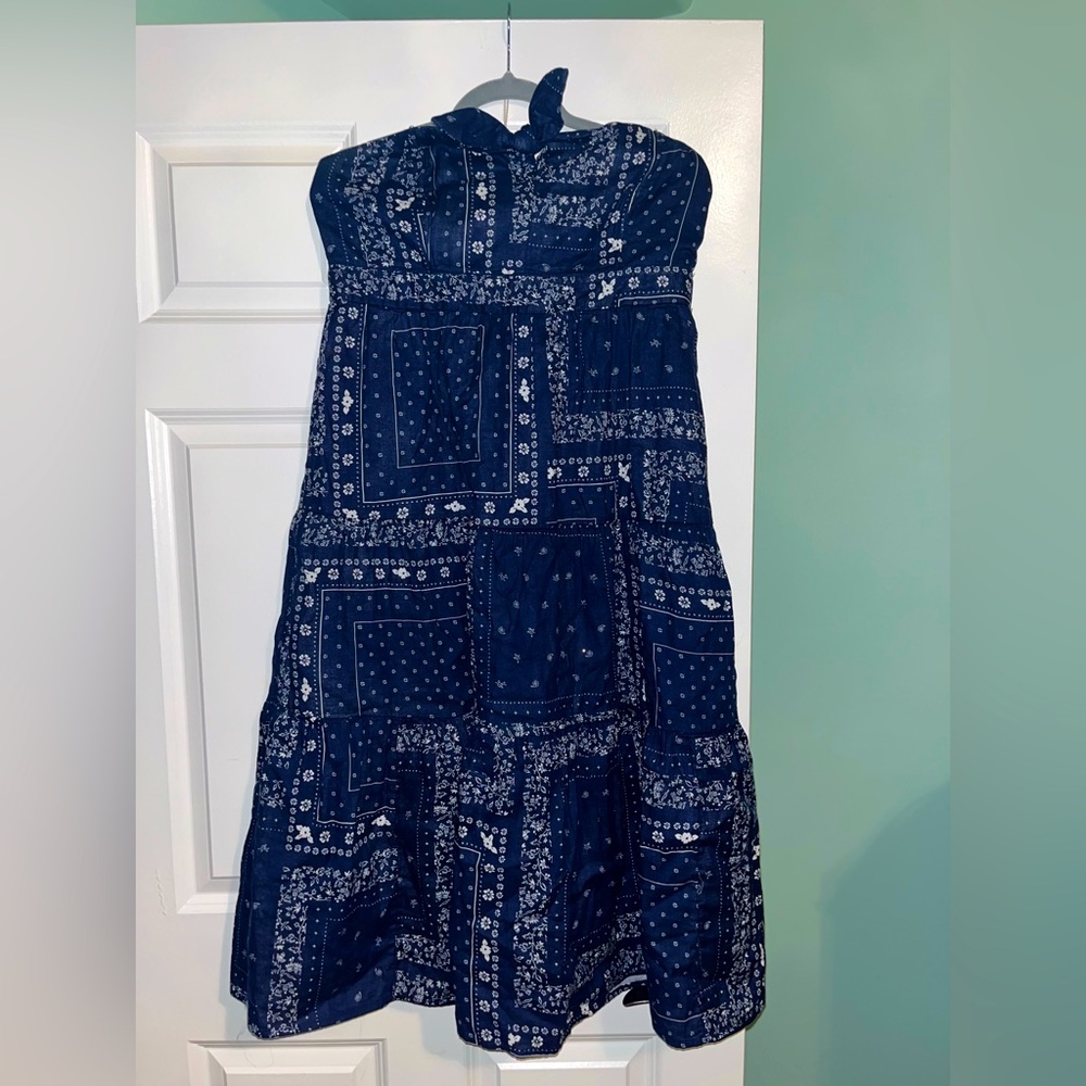 Universal Threads Paisley Patterned Navy Dress! - image 1